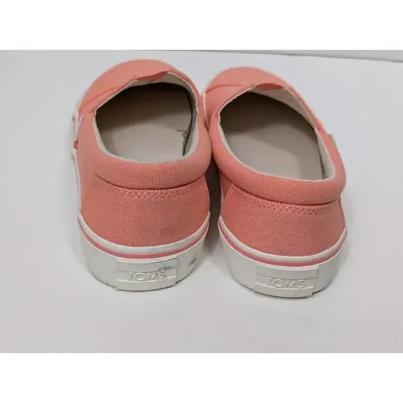 TOMS Alpargata Fenix Slip-On Peach Pink Canvas Women's Size 6 NWOB - Picture 10 of 10